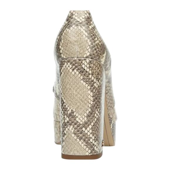 Sam Edelman Aurelie Platform Loafer in Wheat Multi Snake Print Size 8.5 - Picture 5 of 6